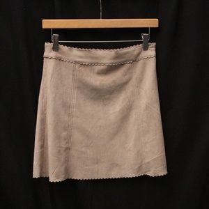 Faux Suede Skirt